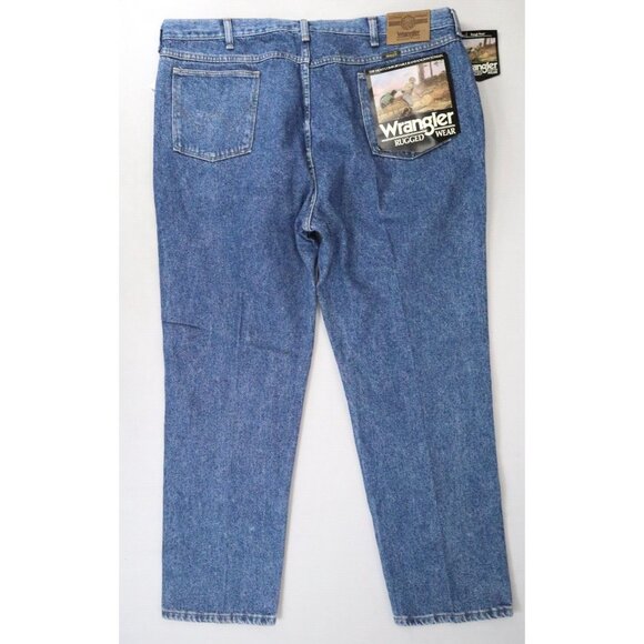 NWT Vintage Wrangler Rugged‎ Wear Regular Fit Jeans 46x30 USA Cotton Loop - Picture 3 of 10